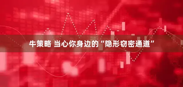 牛策略 当心你身边的“隐形窃密通道”