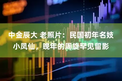 中金辰大 老照片：民国初年名妓小凤仙，晚年的周旋罕见留影